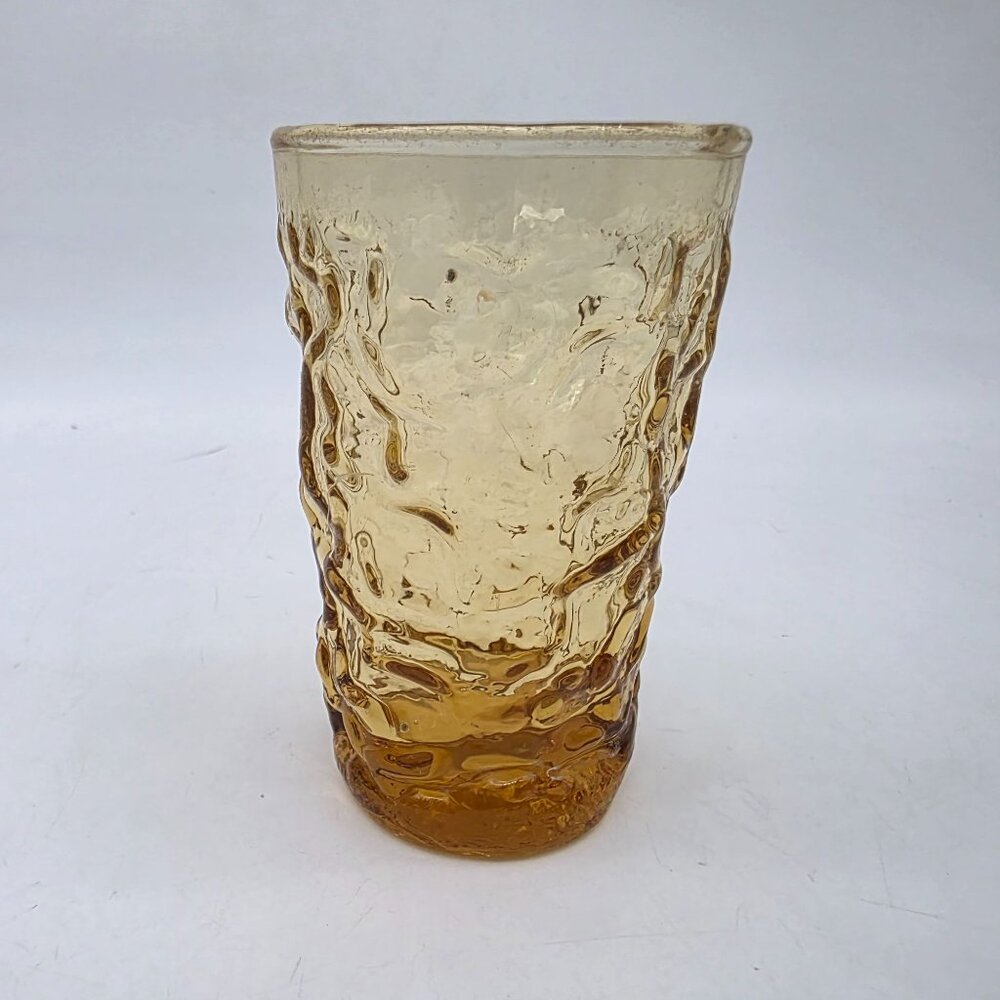 Vintage Anchor Hocking Milano Honey Gold Juice Glass 6 oz 4"